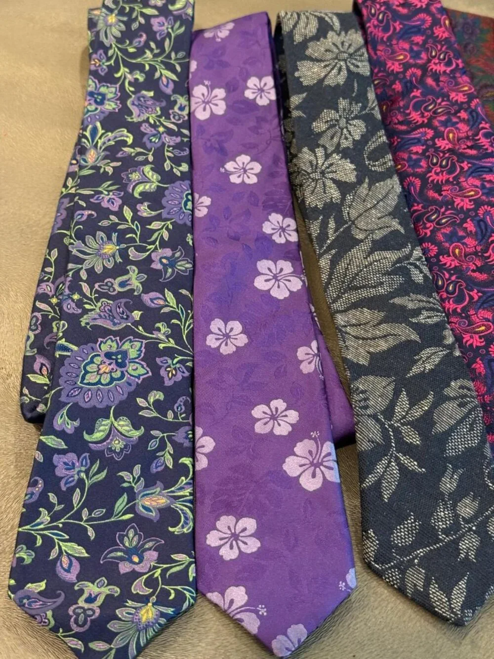 Lot of 6 Ted Baker Men's Floral Pattern Neckties